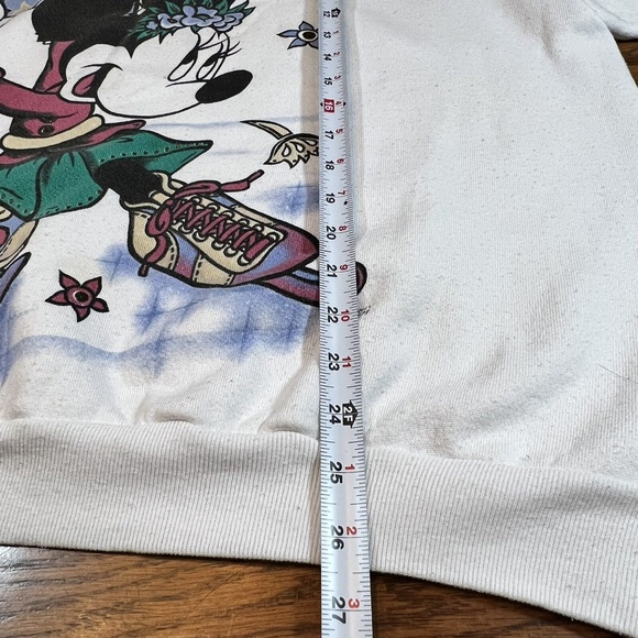 VTG Disney Unlimited Jerry Leigh Minnie Mouse Ice Skating Sweatshirt XL - Picture 6 of 11